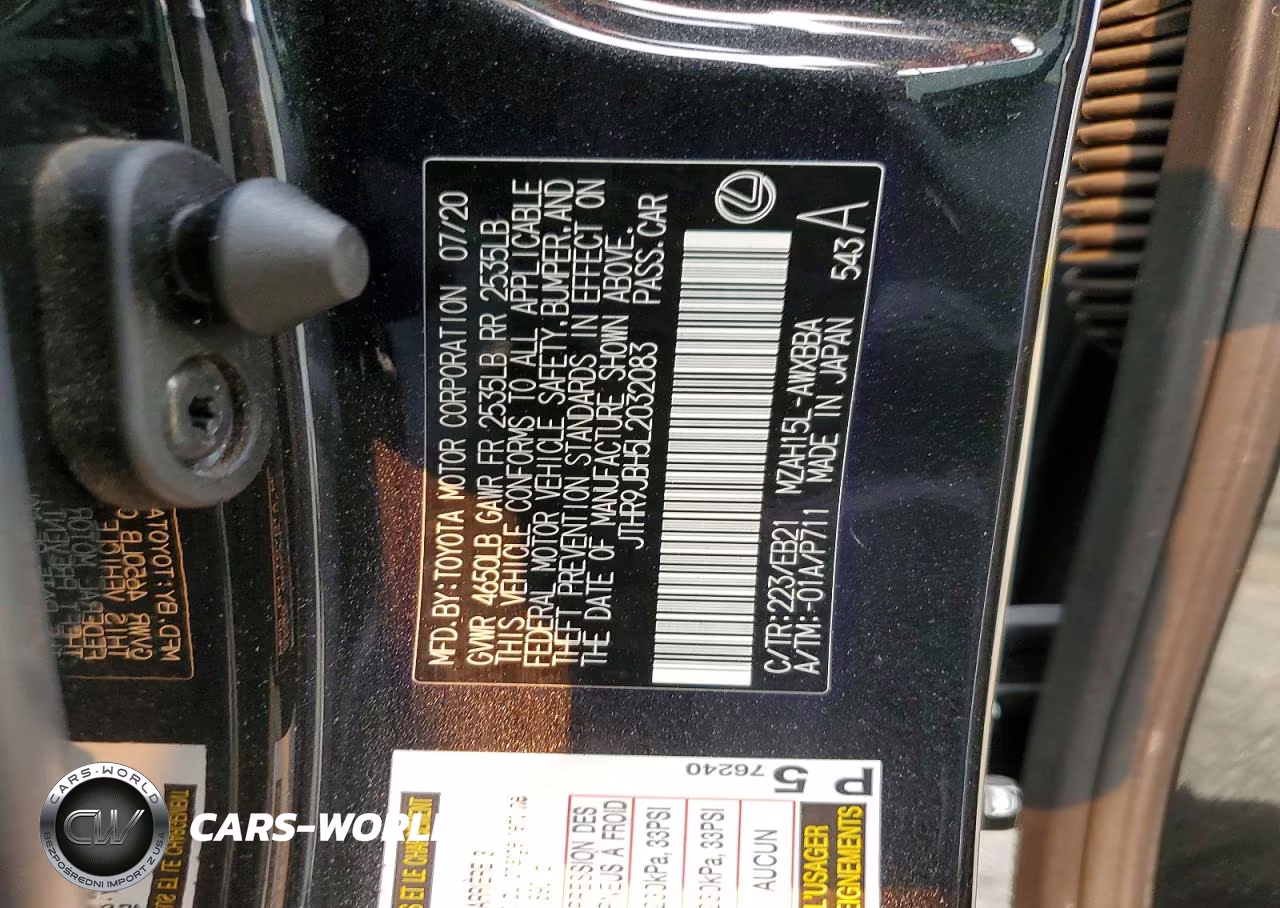 2020 Lexus Ux 250H VIN:JTHR9JBH5L2032083 - 12