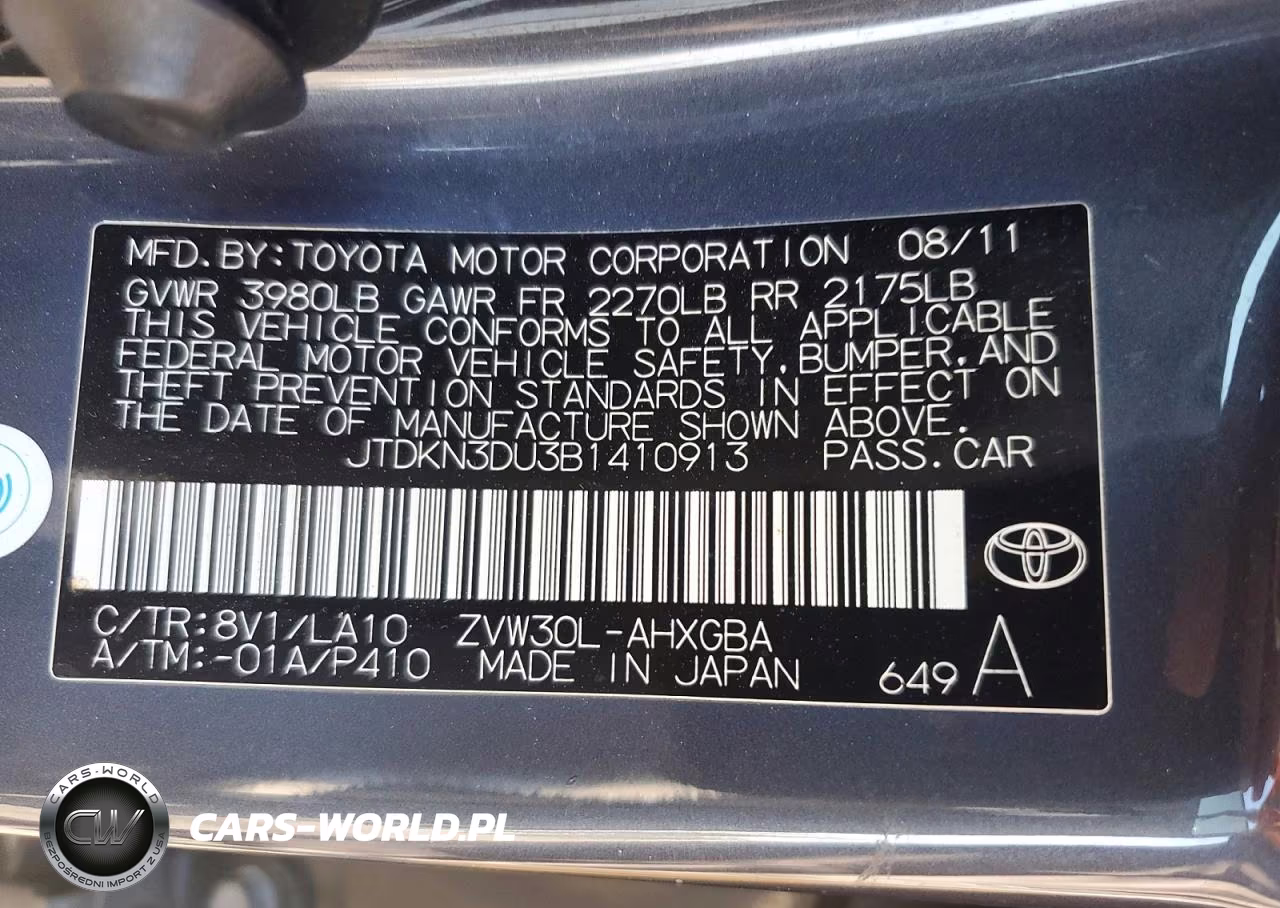 2011 Toyota Prius Four VIN:JTDKN3DU3B1410913 - 13
