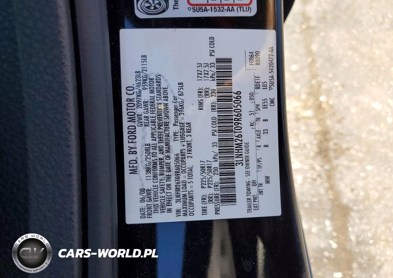 2009 Lincoln Mkz VIN:3LNHM26T09R605066 - 12