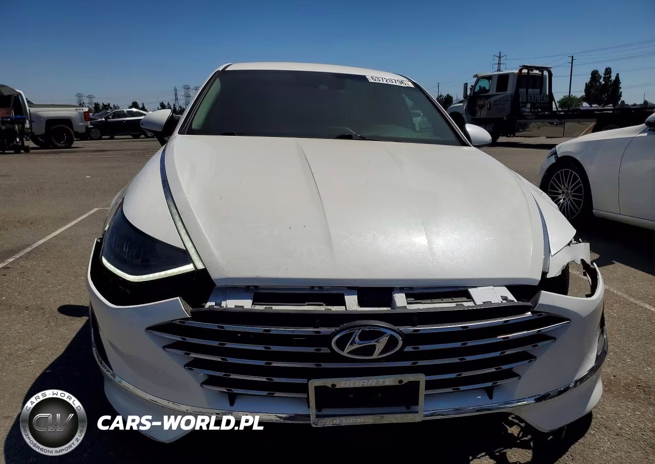 2021 Hyundai Sonata Hybrid Blue VIN:KMHL24JJXMA026798 - 5