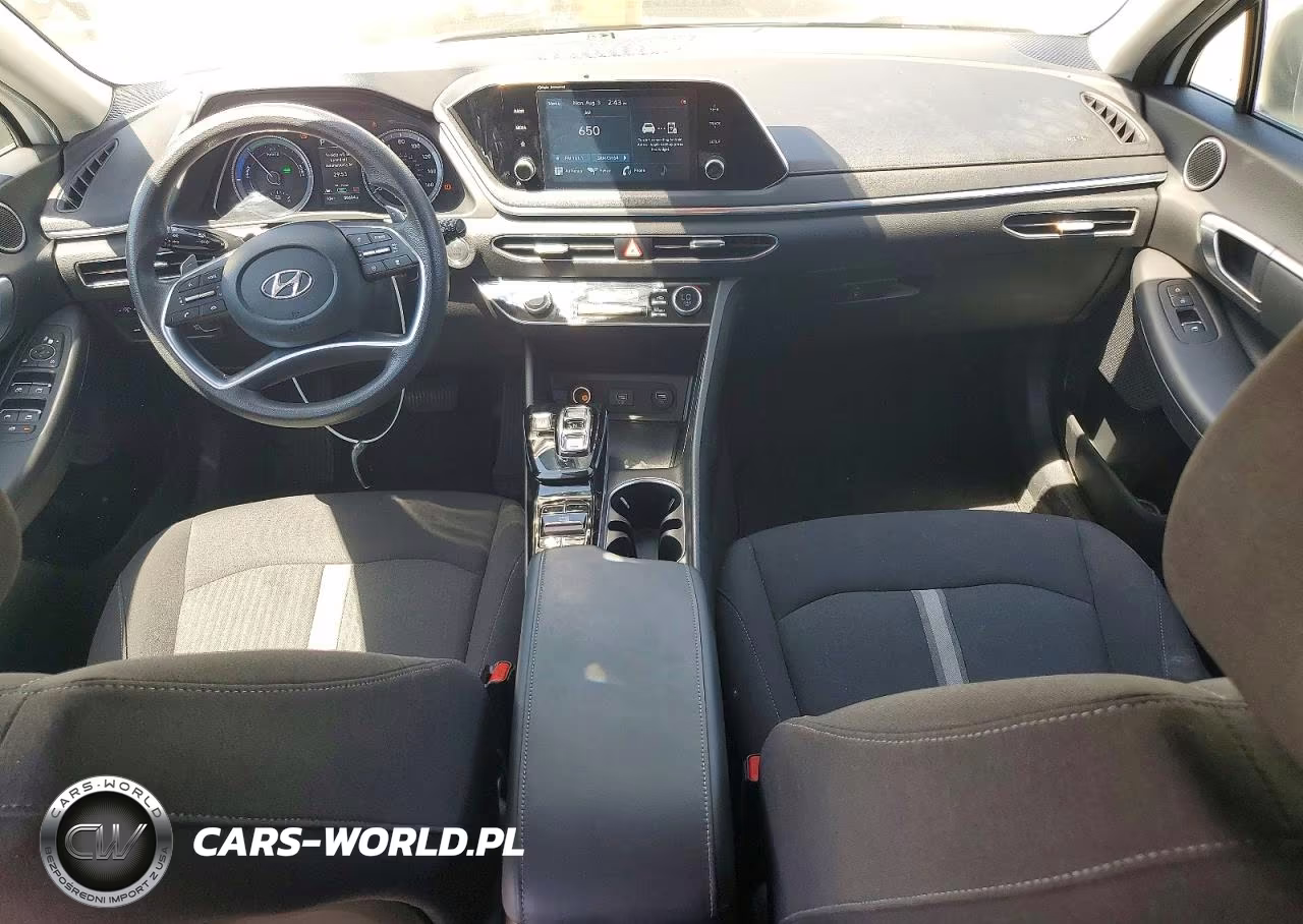 2021 Hyundai Sonata Hybrid Blue VIN:KMHL24JJXMA026798 - 8