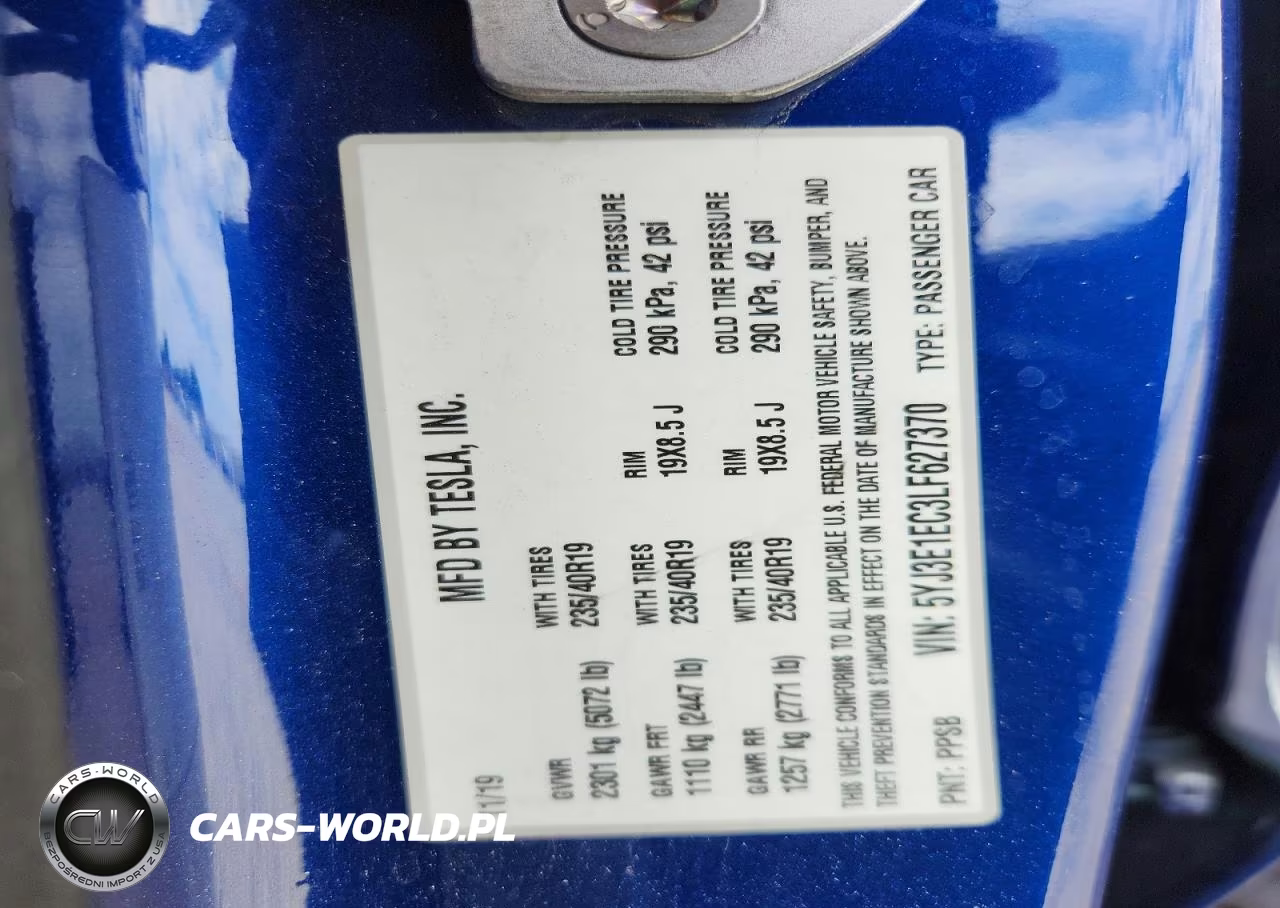 2020 Tesla Model 3 VIN:5YJ3E1EC3LF627370 - 12