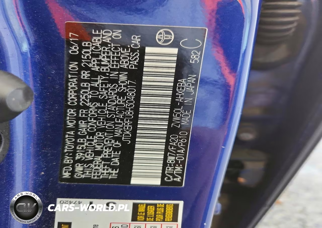 2017 Toyota Prius Two VIN:JTDKBRFU8H3048017 - 12