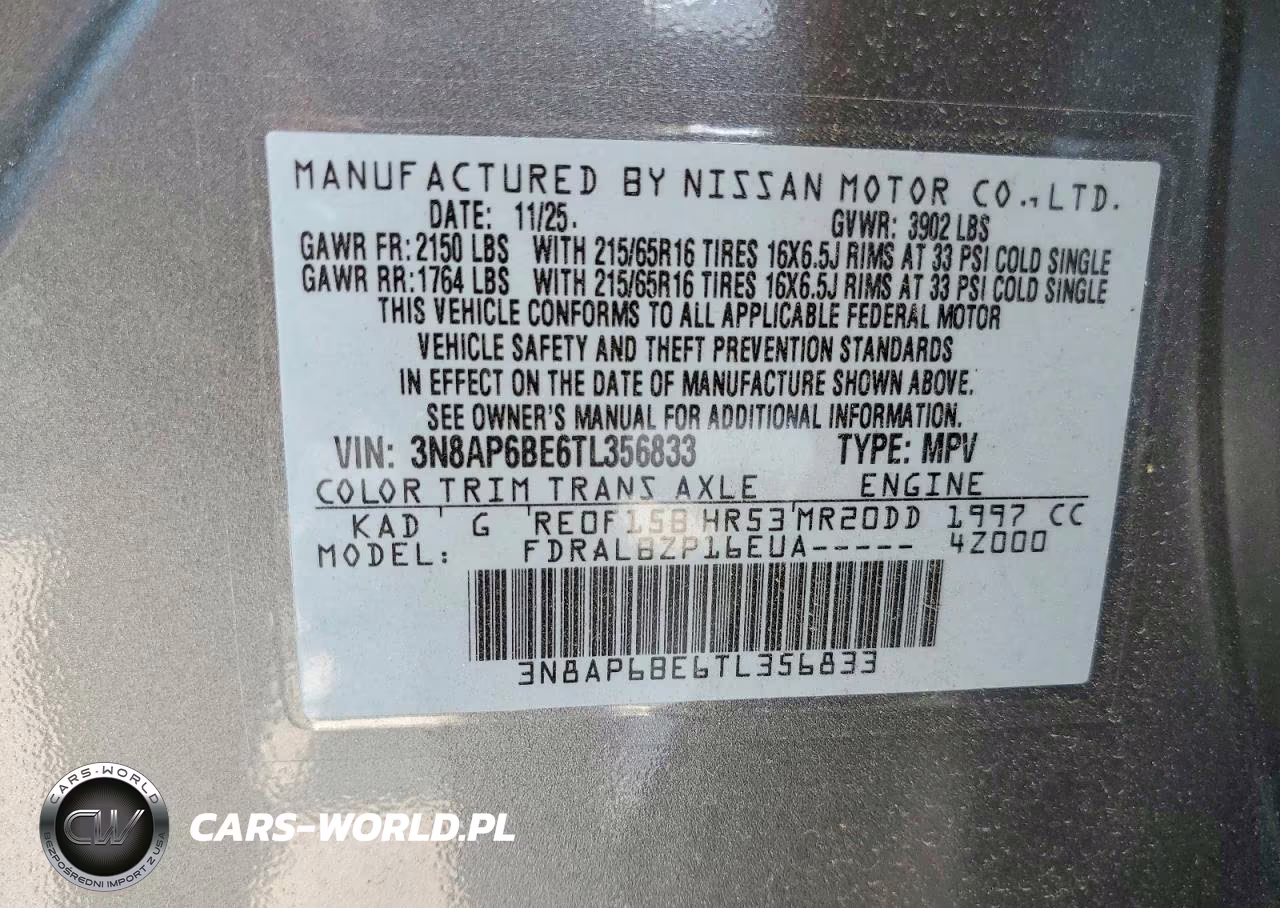 2026 Nissan Kicks S VIN:3N8AP6BE6TL356833 - 14