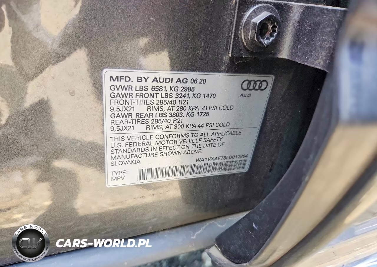 2020 Audi Q7 Prestige VIN:WA1VXAF78LD012884 - 13