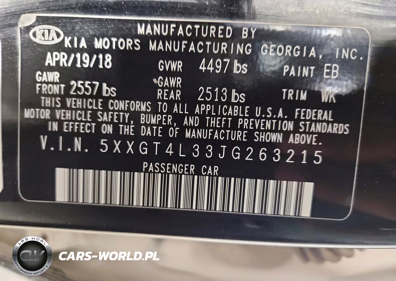 2018 Kia Optima Lx VIN:5XXGT4L33JG263215 - 13