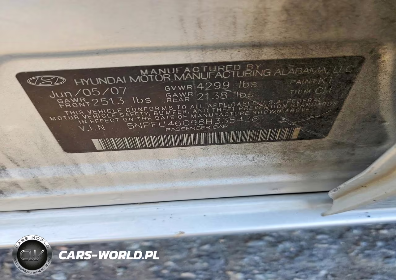 2008 Hyundai Sonata Se VIN:5NPEU46C98H335436 - 12