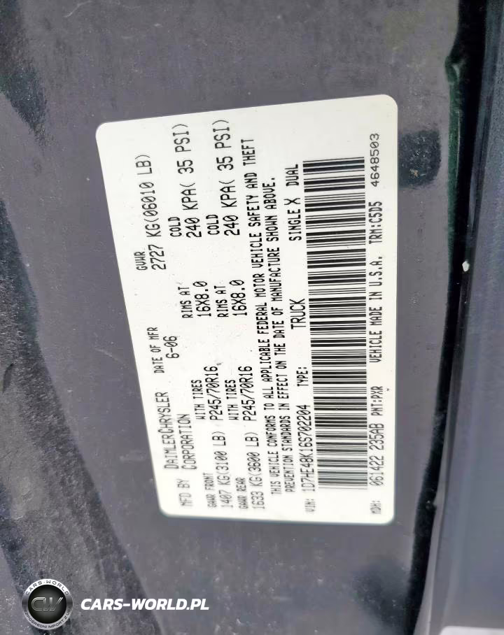 2006 Dodge Dakota Quad Slt VIN:1D7HE48K16S702204 - 12