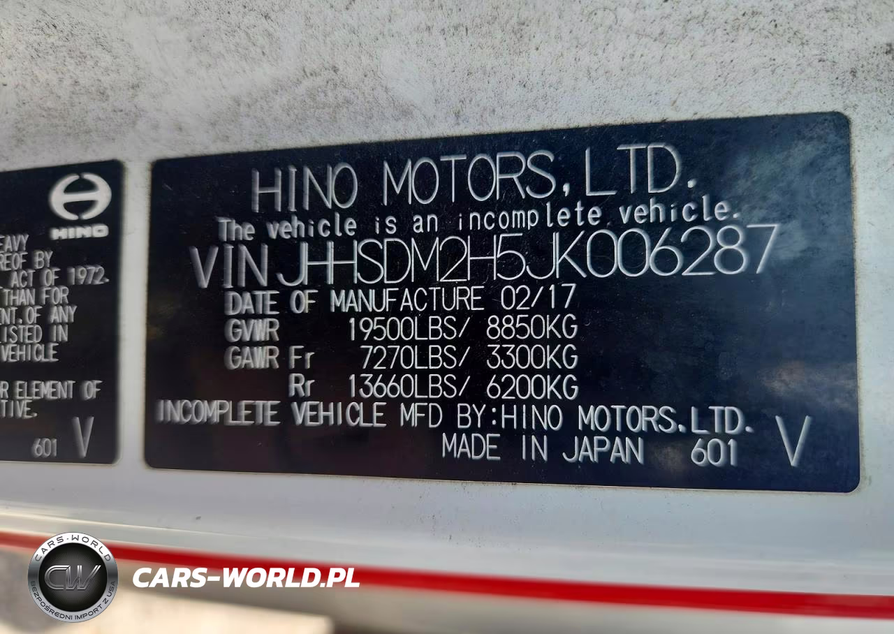 2018 Hino 195 Box Truck VIN:JHHSDM2H5JK006287 - 12