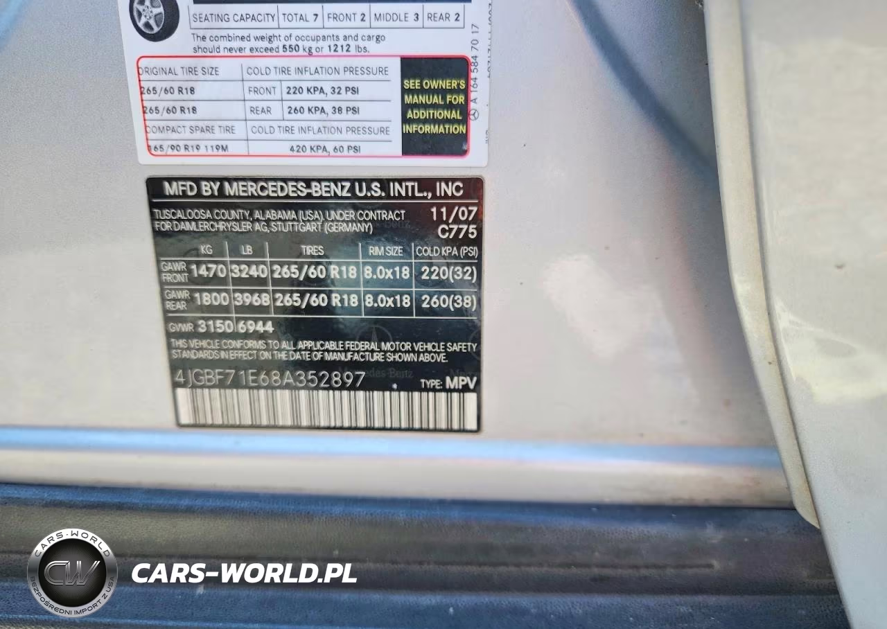 2008 Mercedes-Benz Gl 450 4Matic VIN:4JGBF71E68A352897 - 12