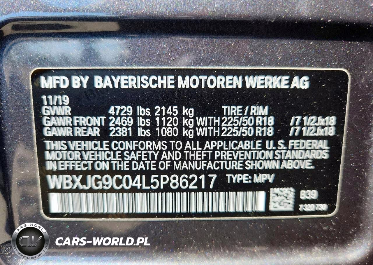 2020 BMW X1 xDrive28I VIN:WBXJG9C04L5P86217 - 13