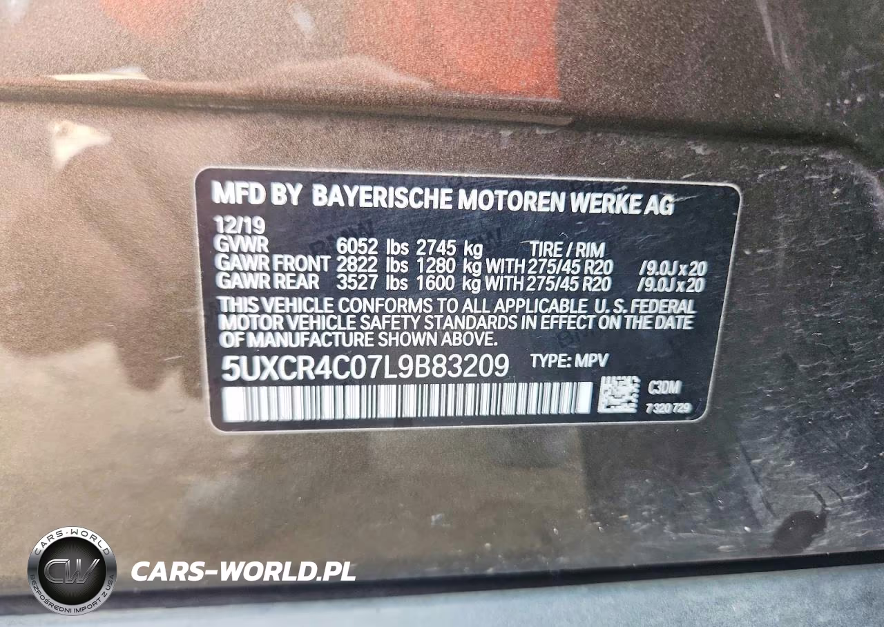 2020 BMW X5 Sdrive 40I VIN:5UXCR4C07L9B83209 - 13