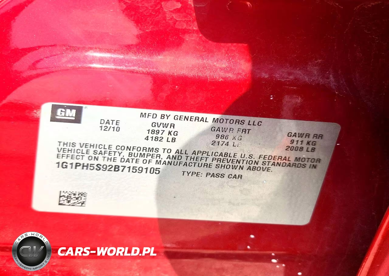 2011 Chevrolet Cruze Ltz VIN:1G1PH5S92B7159105 - 12