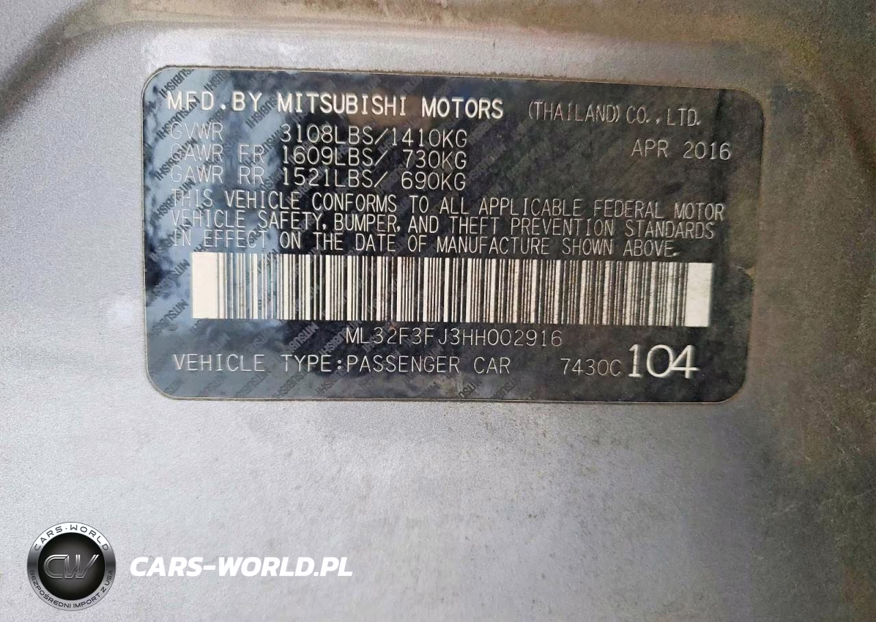 2017 Mitsubishi Mirage G4 Es VIN:ML32F3FJ3HH002916 - 12