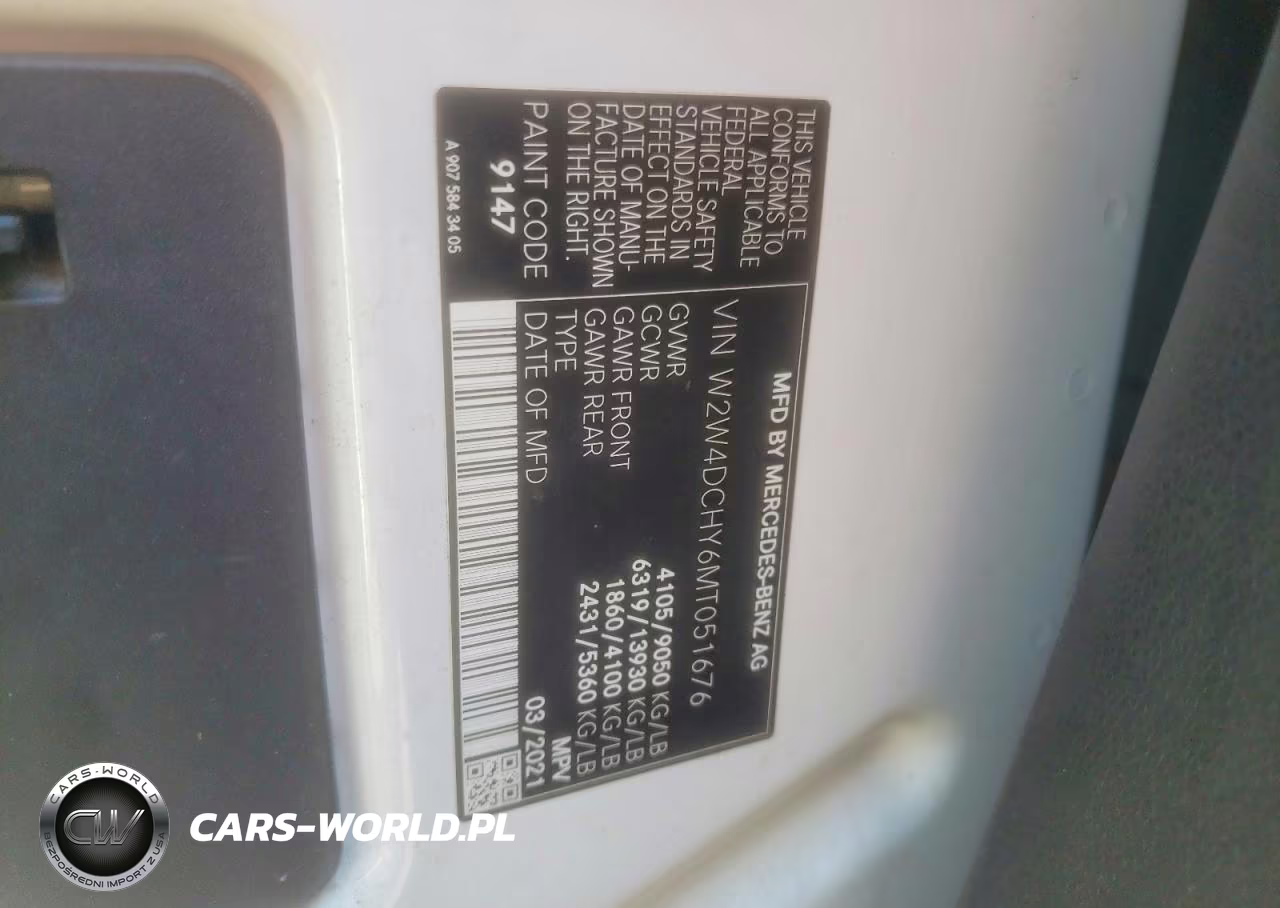2021 Freightliner Sprinter 2500 VIN:W2W4DCHY6MT051676 - 13