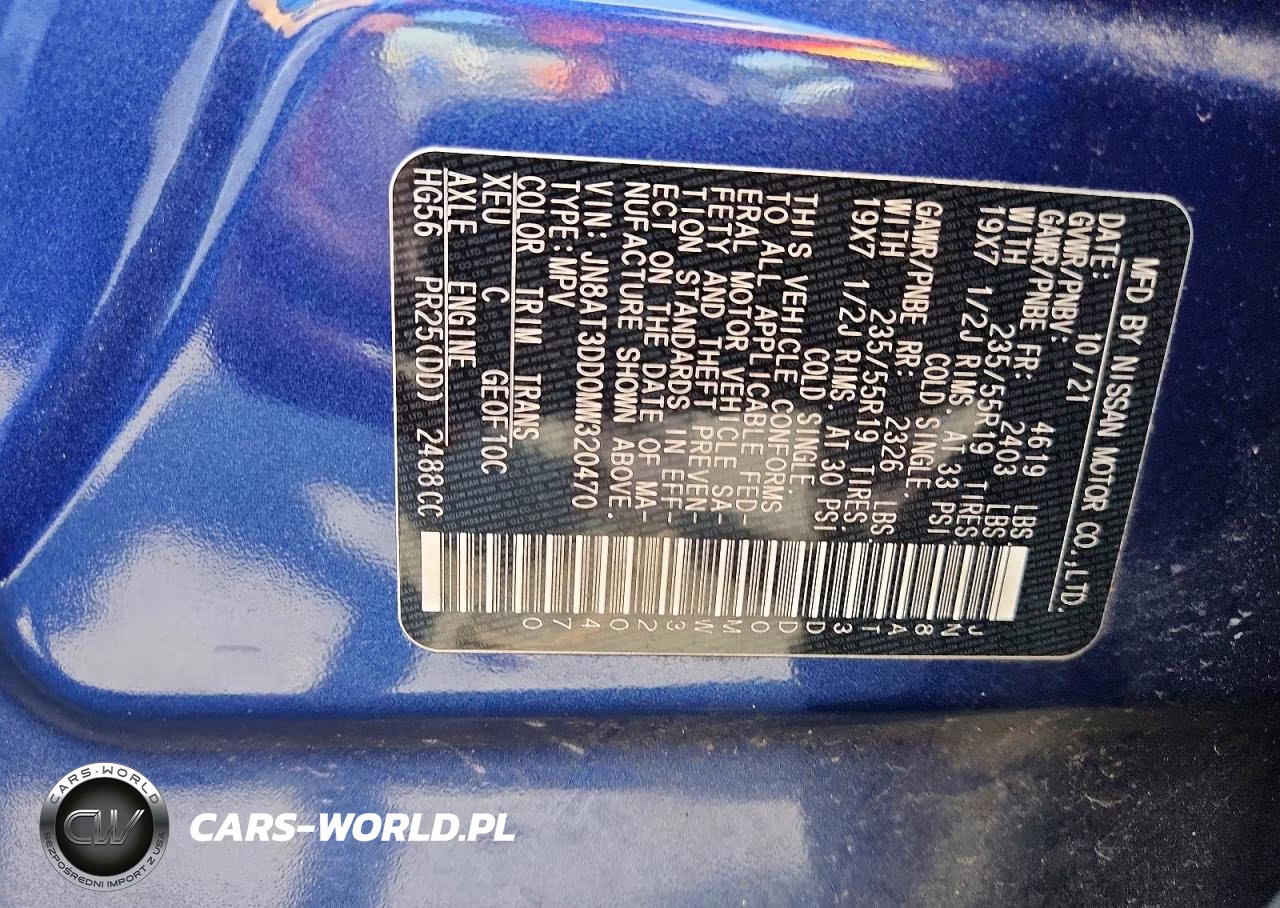 2021 Nissan Rogue Platinum VIN:JN8AT3DD0MW320470 - 13