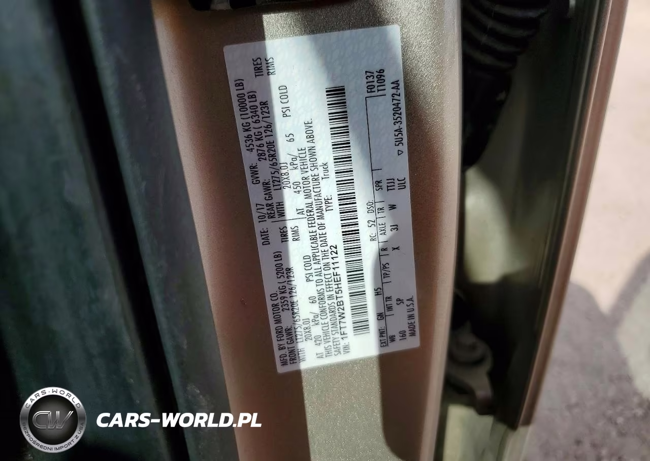 2017 Ford F250 Super Duty VIN:1FT7W2BT5HEF11122 - 13