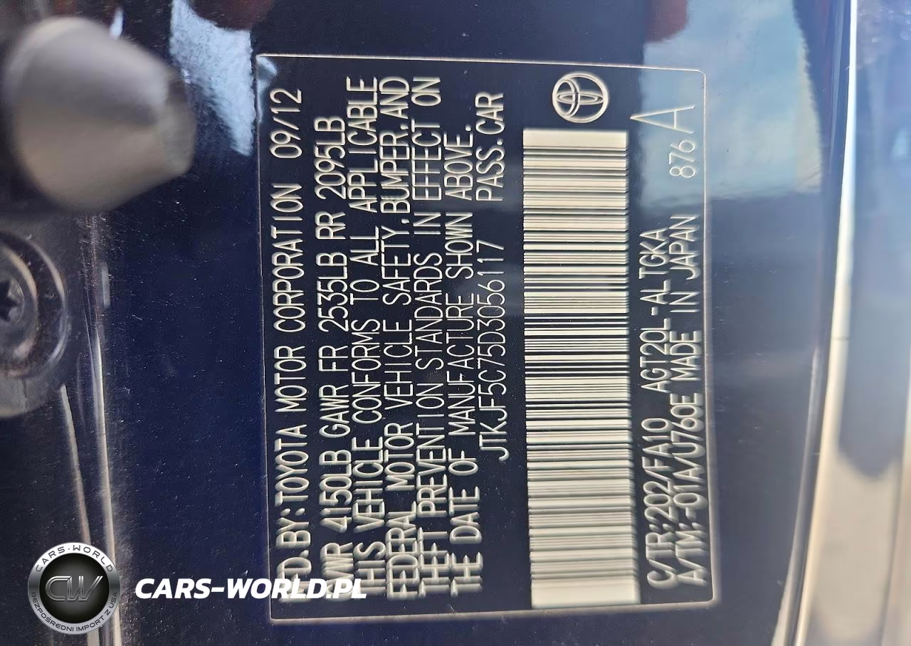 2013 Scion Tc Base VIN:JTKJF5C75D3056117 - 12