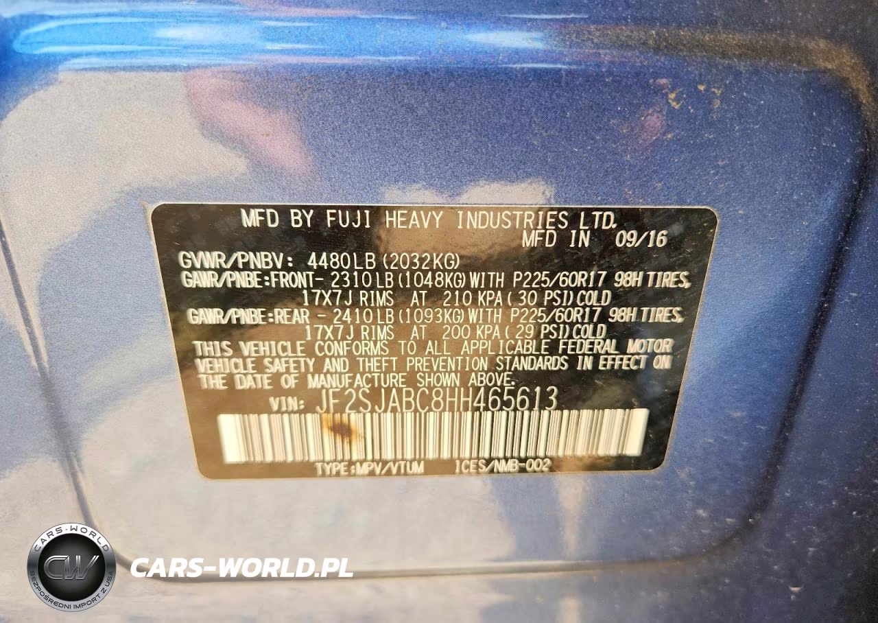 2017 Subaru Forester 2.5I VIN:JF2SJABC8HH465613 - 13