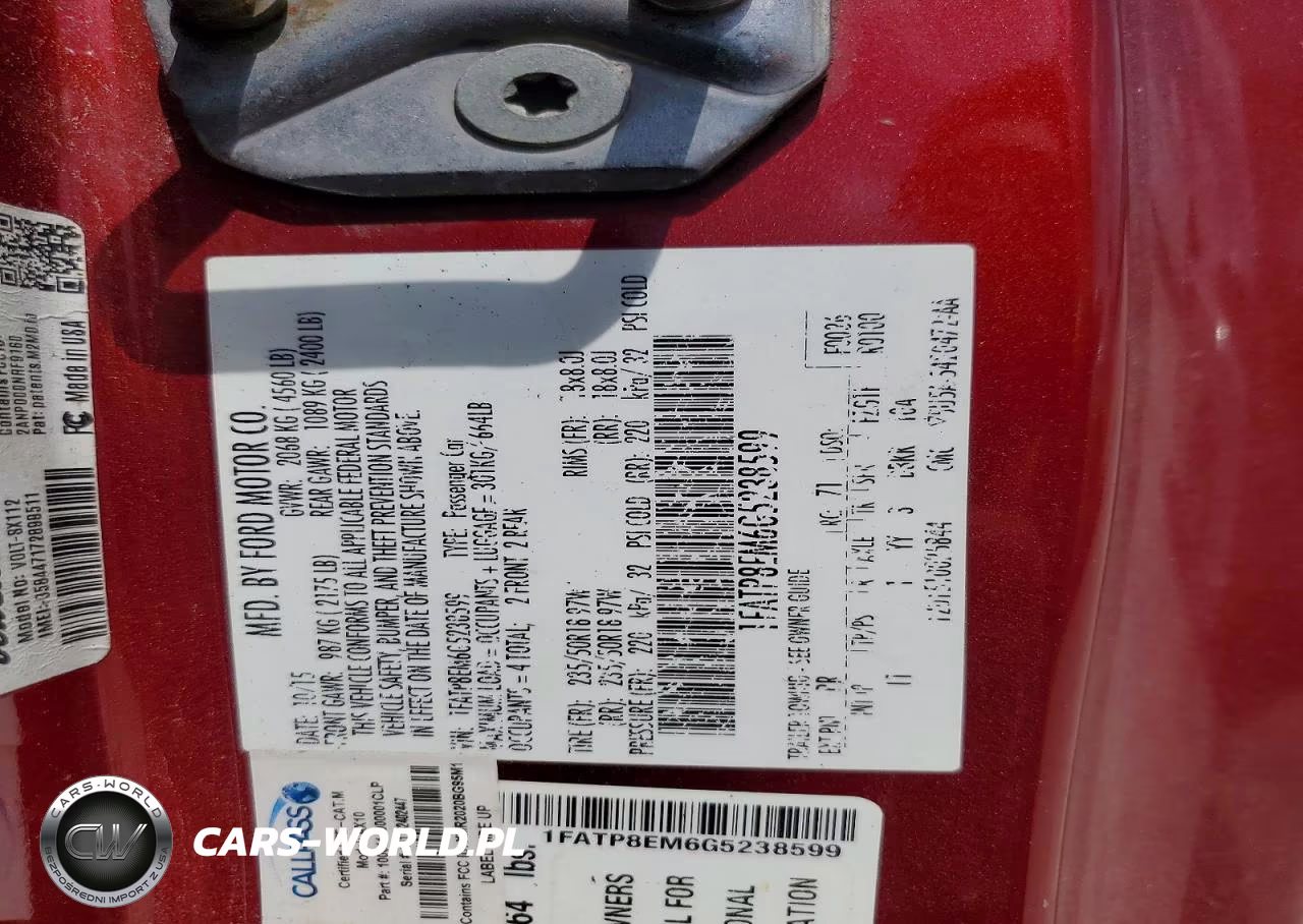 2016 Ford Mustang VIN:1FATP8EM6G5238599 - 12
