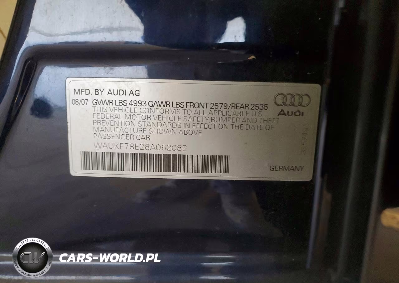 2008 Audi A4 2.0T Avant Quattro VIN:WAUKF78E28A062082 - 12