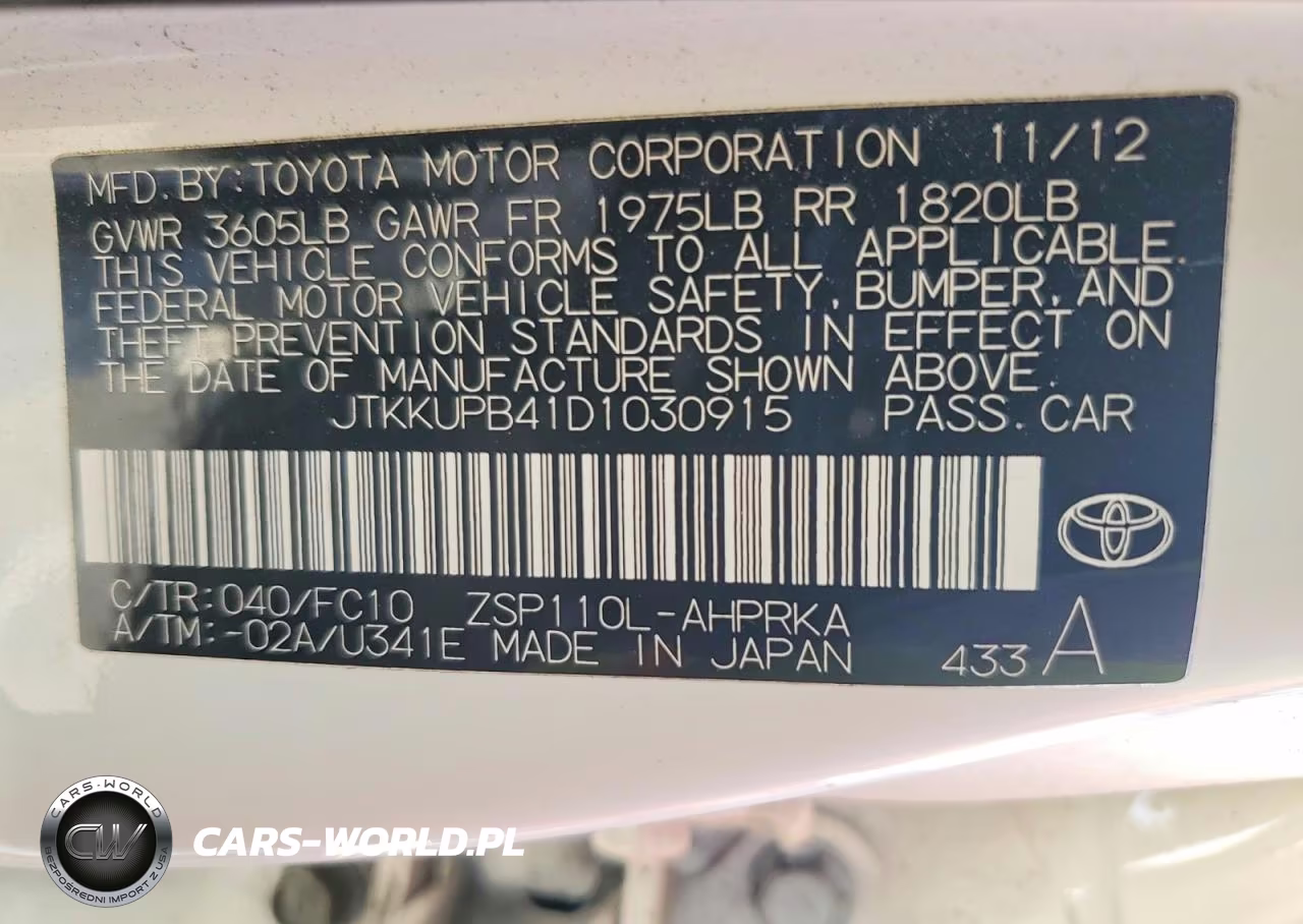2013 Scion Xd Base VIN:JTKKUPB41D1030915 - 12