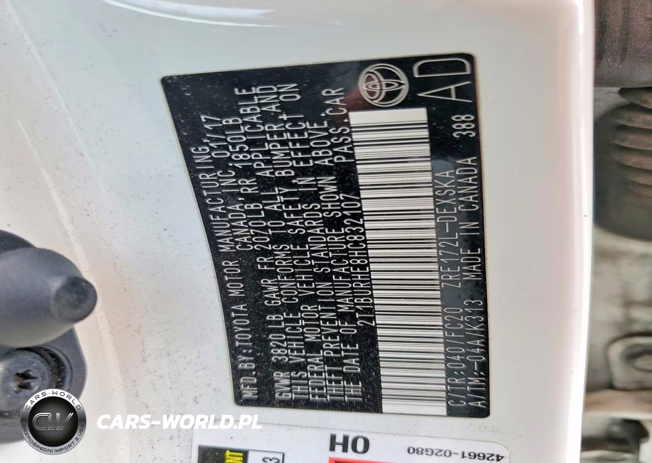 2017 Toyota Corolla Se VIN:2T1BURHE8HC832107 - 12