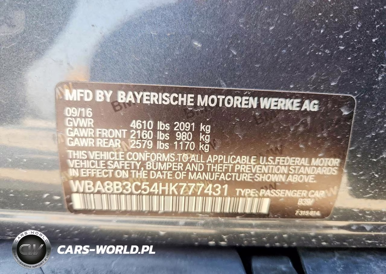 2017 BMW 340 I VIN:WBA8B3C54HK777431 - 13
