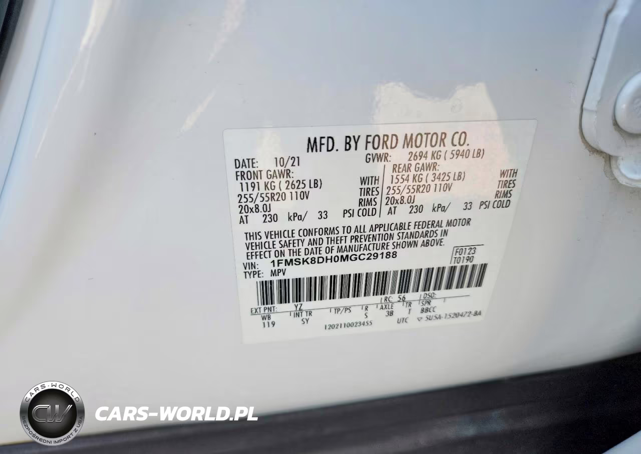 2021 Ford Explorer Xlt VIN:1FMSK8DH0MGC29188 - 13