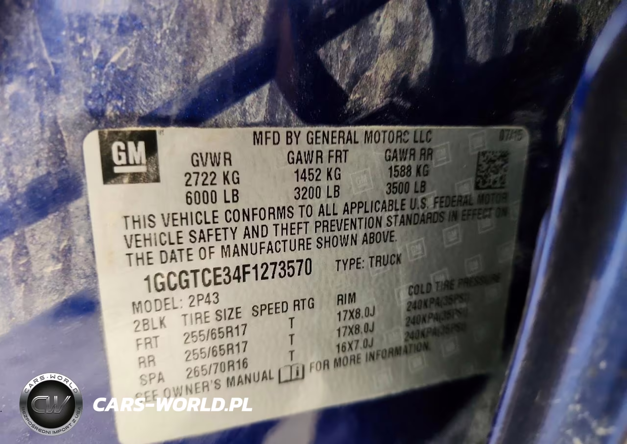 2015 Chevrolet Colorado Z71 VIN:1GCGTCE34F1273570 - 12