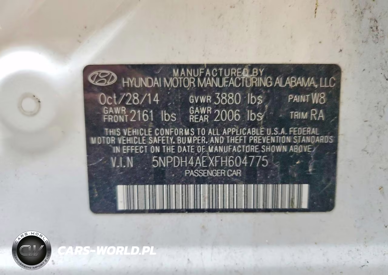 2015 Hyundai Elantra Se VIN:5NPDH4AEXFH604775 - 13