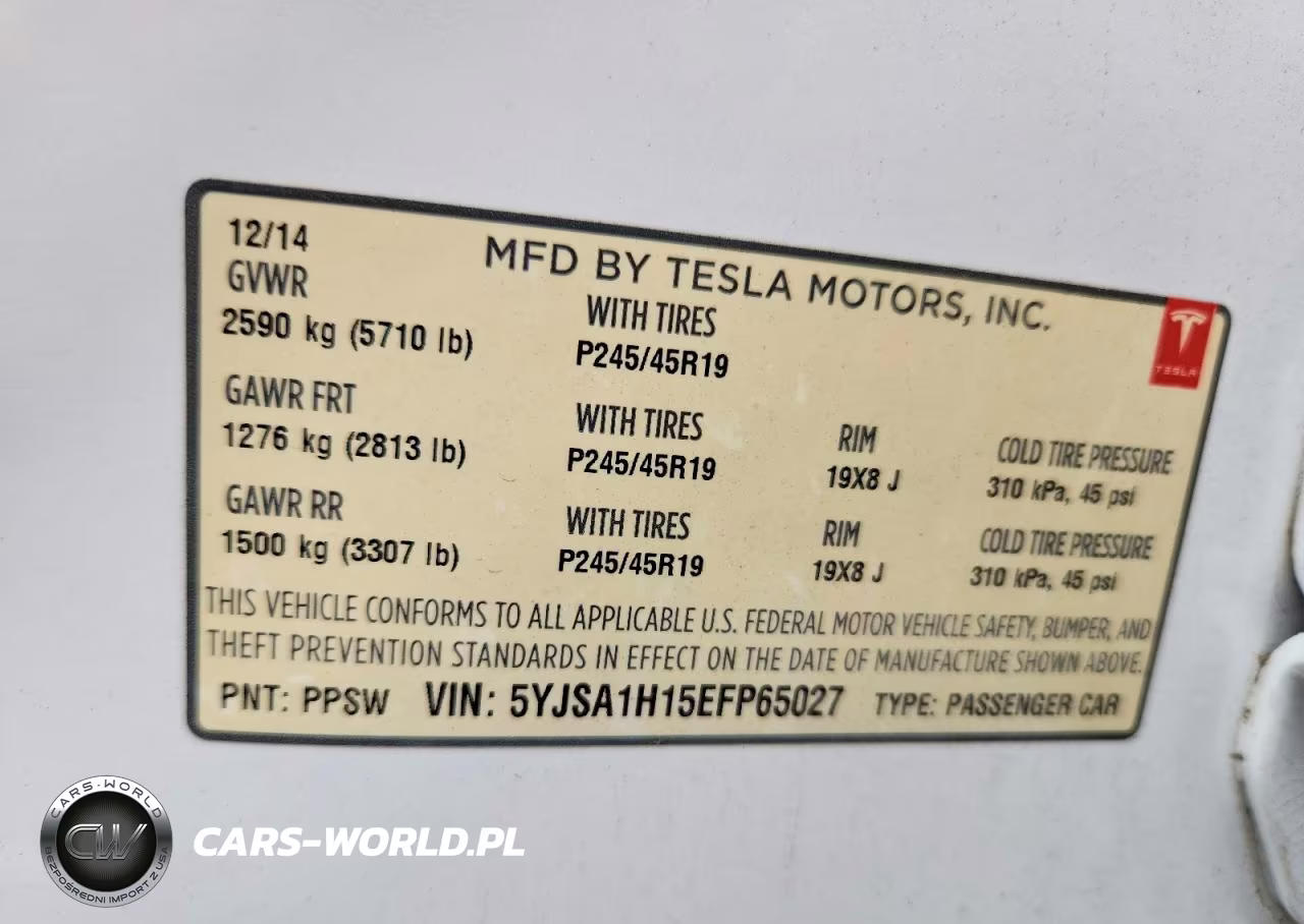 2014 Tesla Model S VIN:5YJSA1H15EFP65027 - 12