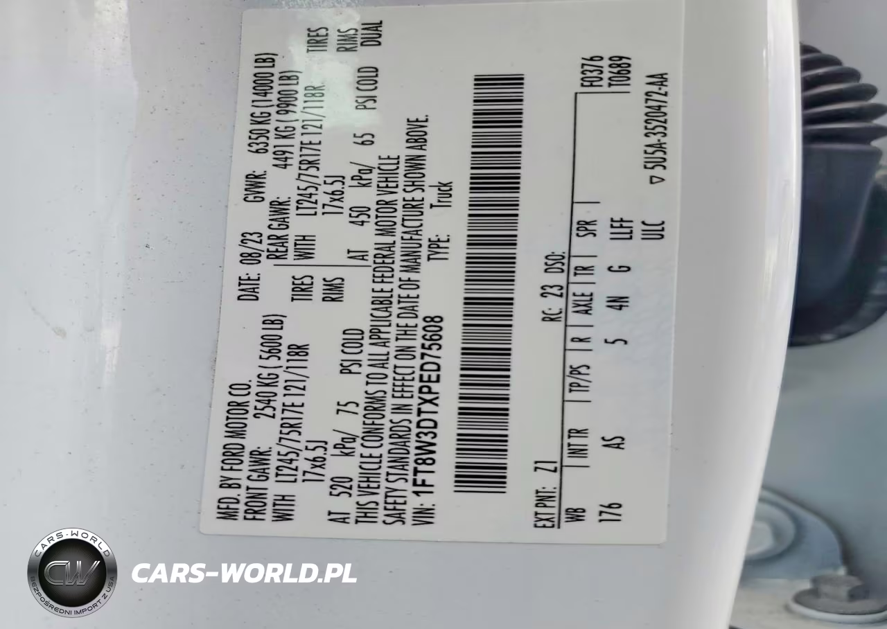 2023 Ford F350 Super Duty VIN:1FT8W3DTXPED75608 - 10