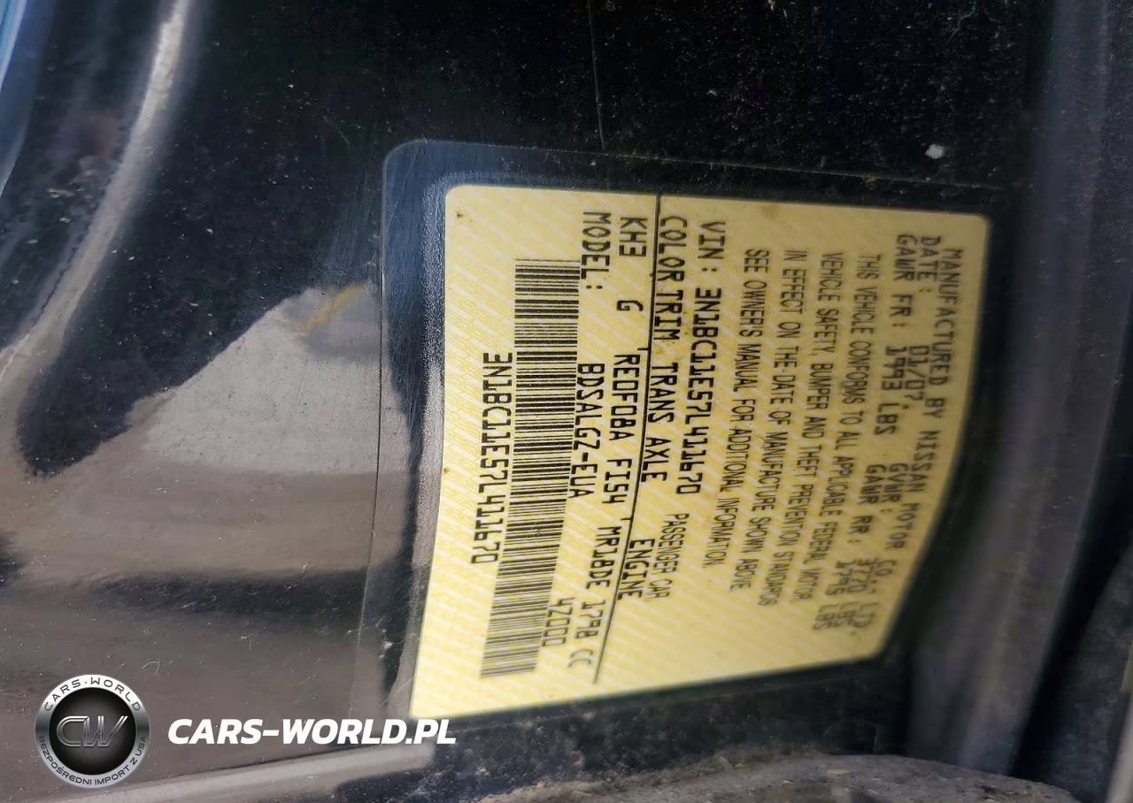 2007 Nissan Versa 1.8 S VIN:3N1BC11E57L411670 - 12