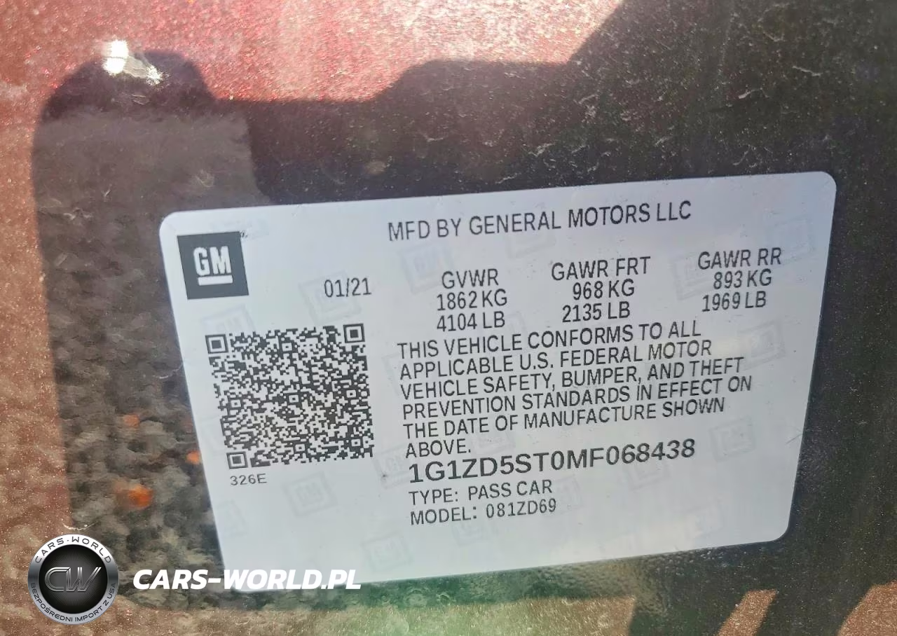 2021 Chevrolet Malibu Lt VIN:1G1ZD5ST0MF068438 - 12
