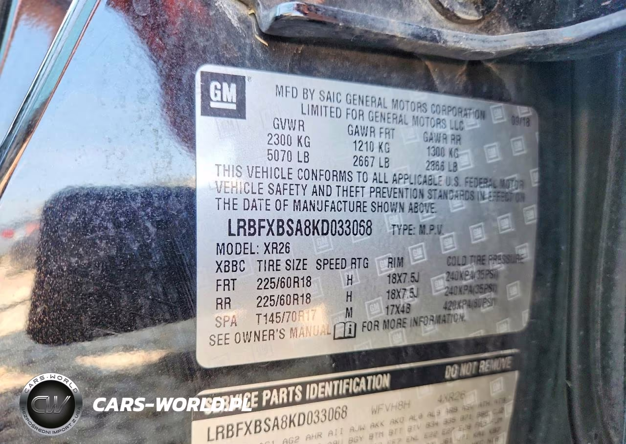 2019 Buick Envision Preferred VIN:LRBFXBSA8KD033068 - 13