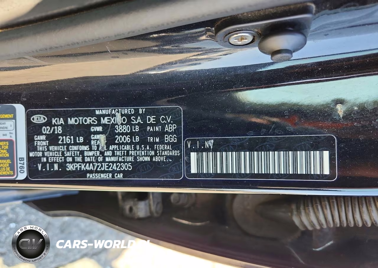 2018 Kia Forte Lx VIN:3KPFK4A72JE242305 - 12