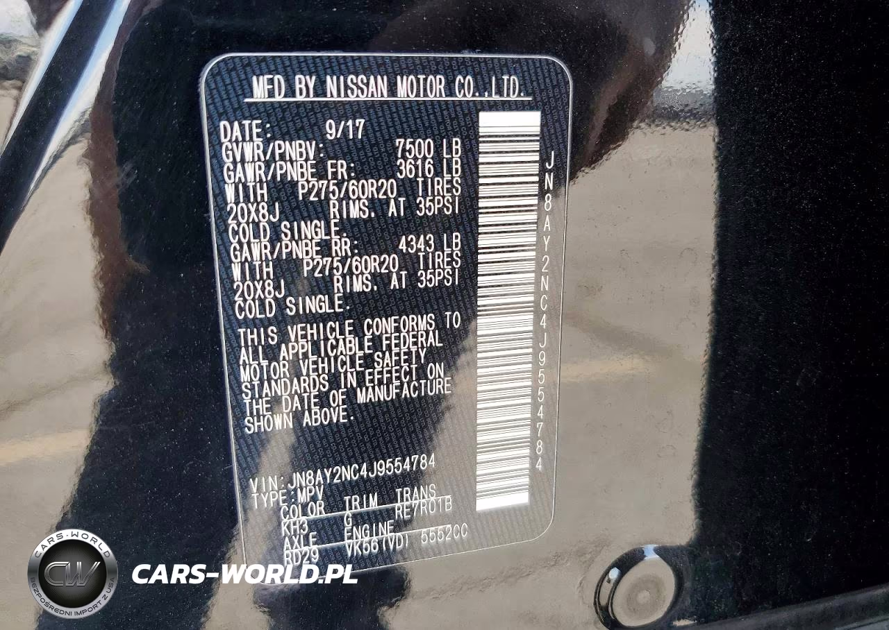 2018 Nissan Armada Sl VIN:JN8AY2NC4J9554784 - 13