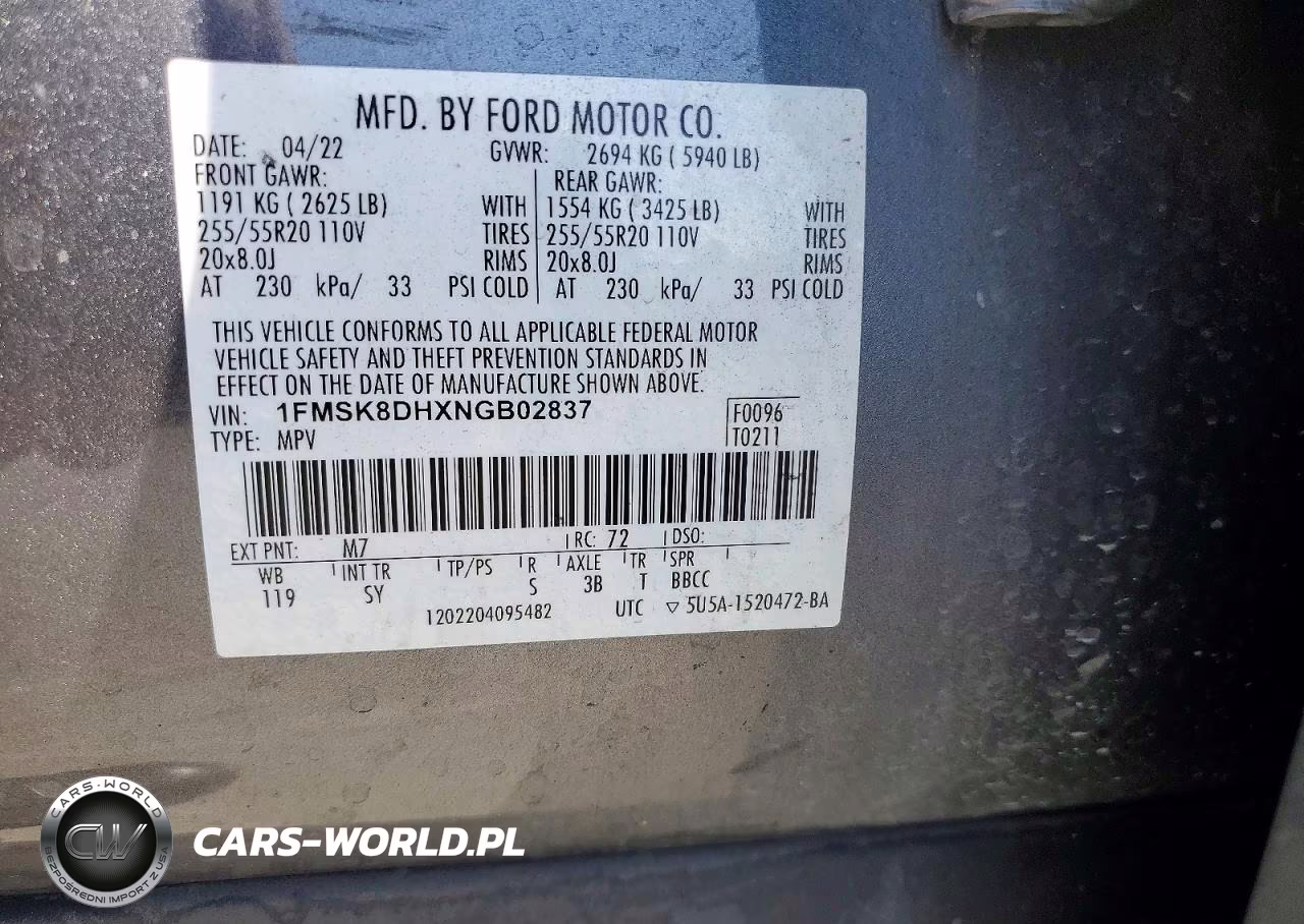 2022 Ford Explorer Xlt VIN:1FMSK8DHXNGB02837 - 13