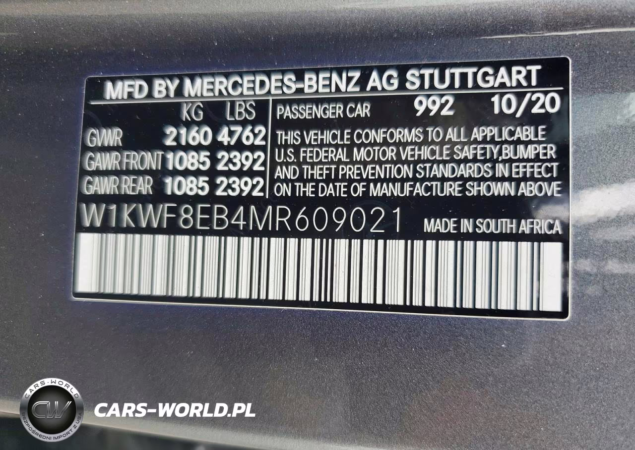 2021 Mercedes-Benz C 300 4Matic VIN:W1KWF8EB4MR609021 - 12
