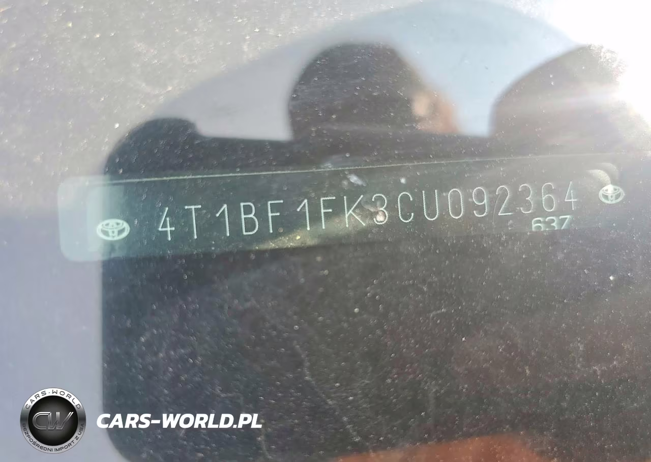 2012 Toyota Camry Se VIN:4T1BF1FK3CU092364 - 12
