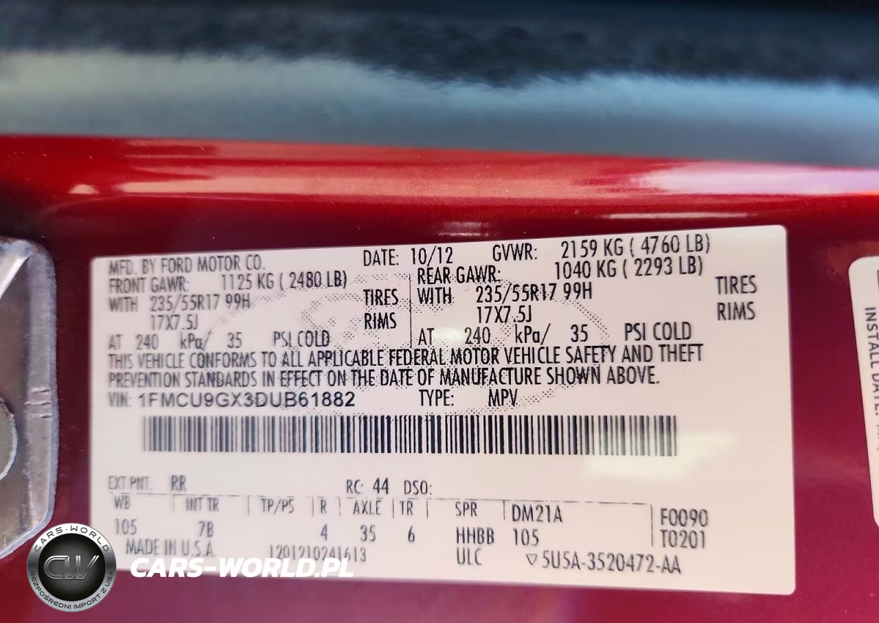 2013 Ford Escape Se VIN:1FMCU9GX3DUB61882 - 14