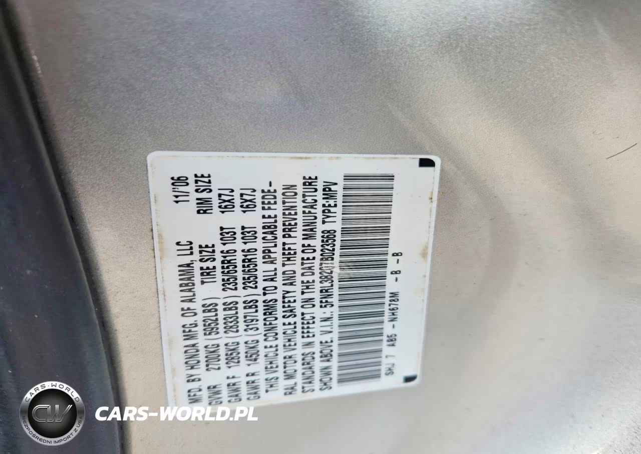 2007 Honda Odyssey Lx VIN:5FNRL38207B023568 - 14