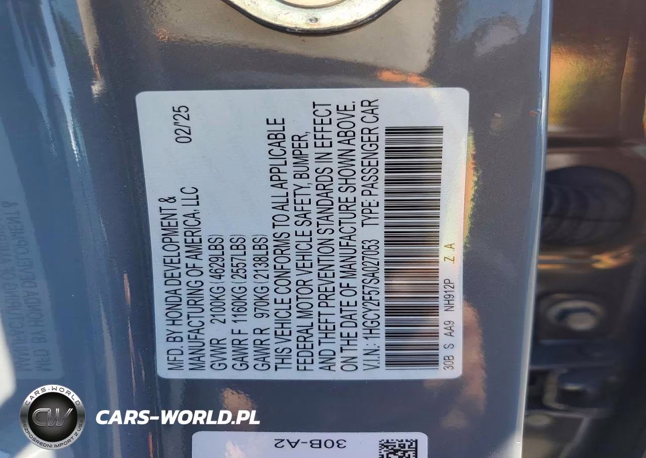 2025 Honda Accord Hybrid Sport VIN:1HGCY2F57SA027053 - 13