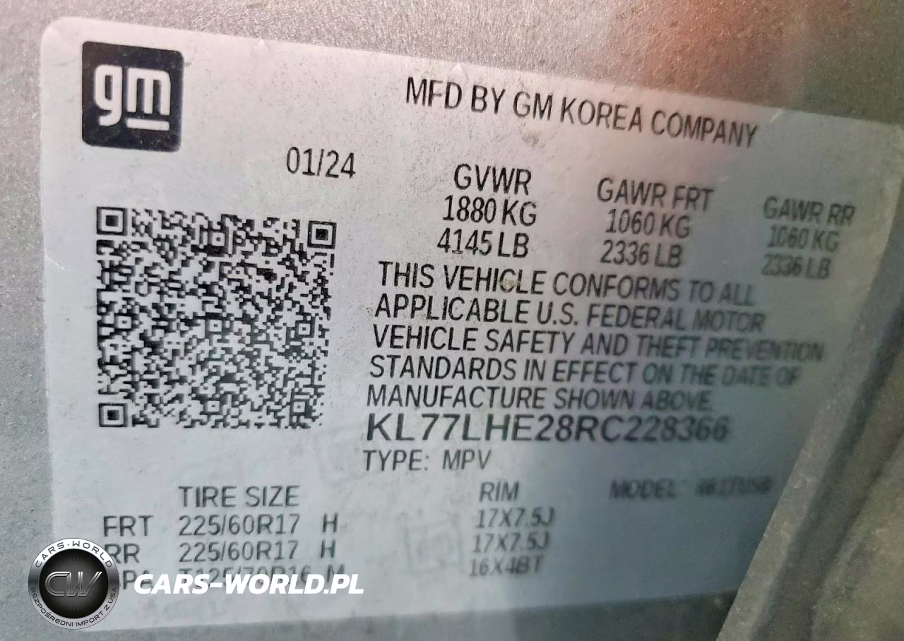 2024 Chevrolet Trax 1Lt VIN:KL77LHE28RC228366 - 14