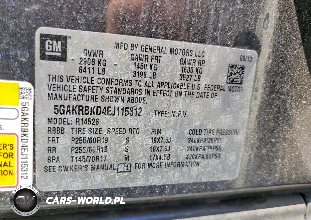 2014 Buick Enclave VIN:5GAKRBKD4EJ115312 - 13