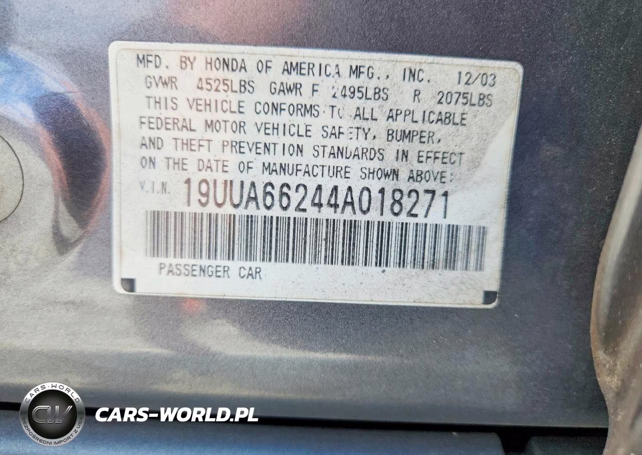 2004 Acura Tl VIN:19UUA66244A018271 - 12