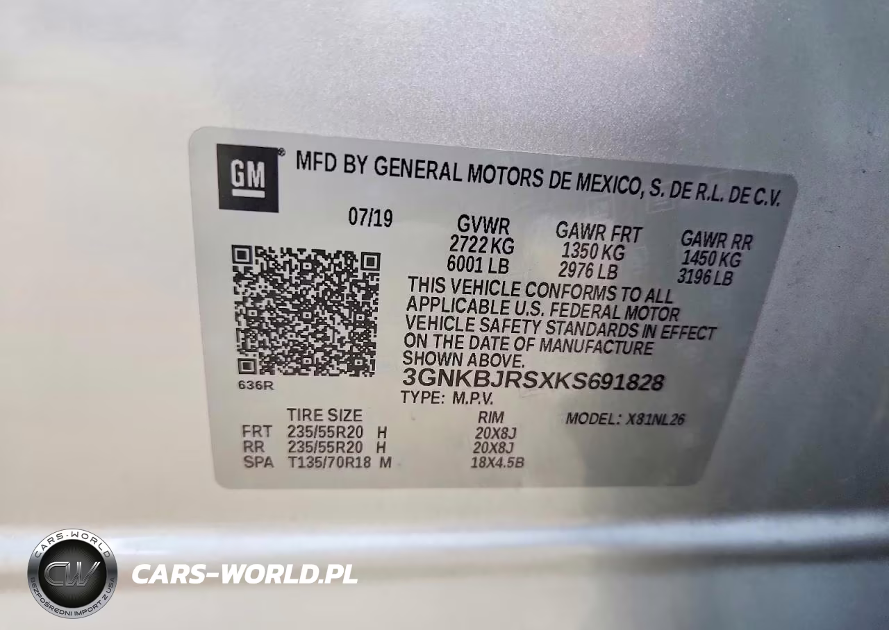 2019 Chevrolet Blazer Rs VIN:3GNKBJRSXKS691828 - 13