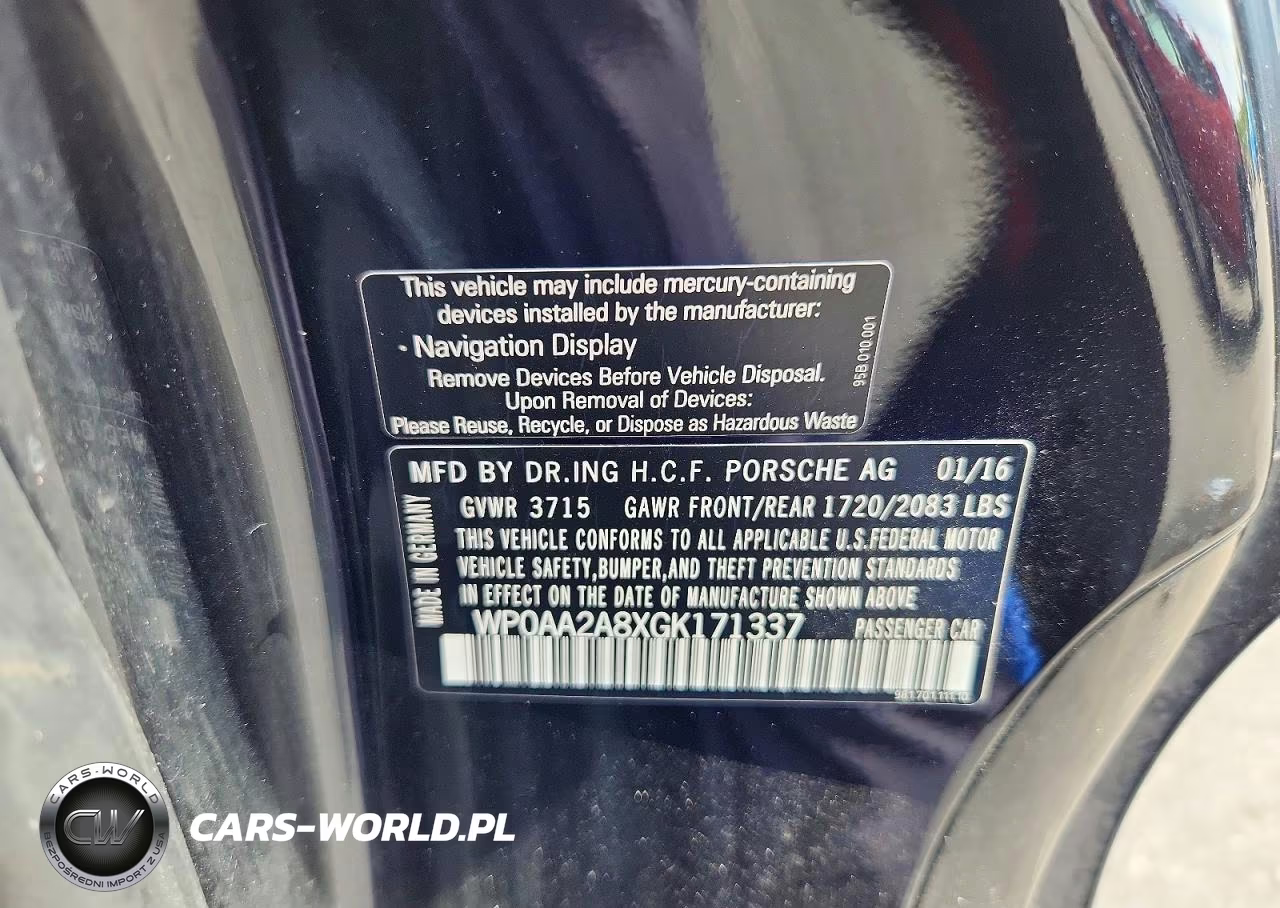 2016 Porsche Cayman VIN:WP0AA2A8XGK171337 - 12