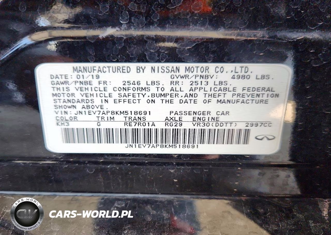 2019 Infiniti Q50 3.0T Luxe VIN:JN1EV7AP8KM518691 - 12